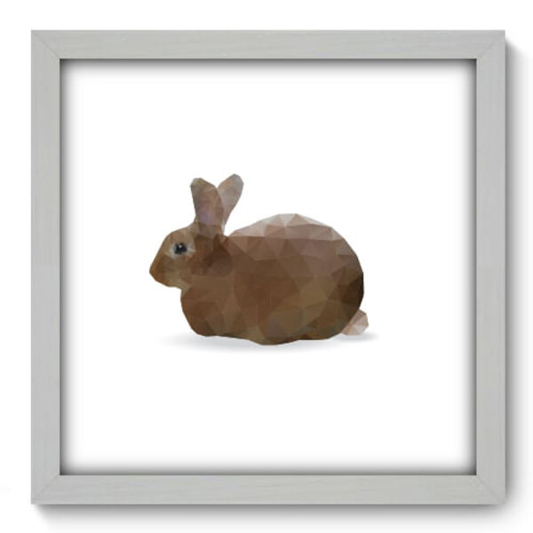 Quadro Decorativo - Coelho - 33cm X 33cm - 147qdsb