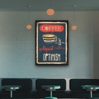 Quadro Decorativo Coffee Is Liquid Optimism Vintage -70x50cm