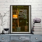 Quadro Decorativo Coffee Terapy 24x18cm Moldura:madeira Preta