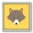 Quadro Decorativo - Coiote - 33cm X 33cm - 091qdib