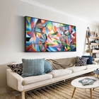 Quadro Decorativo Colorful African Com Moldura Preta E Vidro