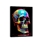 Quadro Decorativo Colorful Skull In Graffiti
