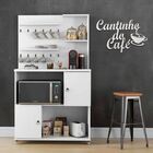 Quadro Decorativo Com Descrição Cantinho Do Café - Branco