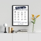 Quadro Decorativo Com Guia Da Lavanderia 45x34cm Moldura:made