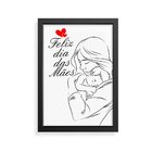 Quadro Decorativo Com Moldura Feliz Dia Das Mães