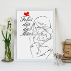 Quadro Decorativo Com Moldura Feliz Dia Das Mães