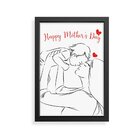Quadro Decorativo Com Moldura Happy Mother's Day