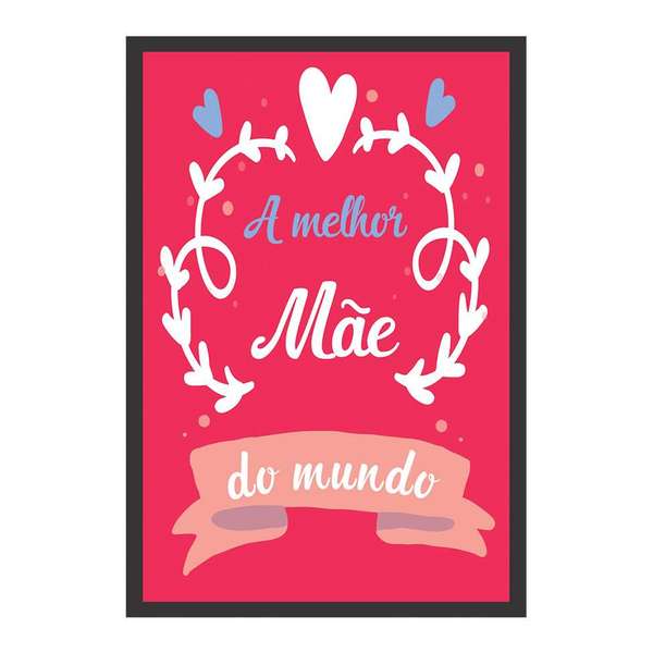 Quadro Decorativo Com Moldura Mamma I Rosa Leroy Merlin
