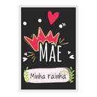 Quadro Decorativo Com Moldura Mamma Preto