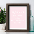 Quadro Decorativo com Moldura Marrom Coisas Simples 33x43cm