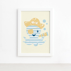 Quadro Decorativo com Moldura Marrom Plante amor 22x32cm