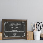 Quadro Decorativo com Moldura Marrom Senha WiFi 22x32cm