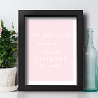 Quadro Decorativo com Moldura Preta Coisas Simples 33x43cm