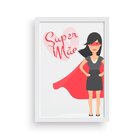 Quadro Decorativo Com Moldura Super Mãe