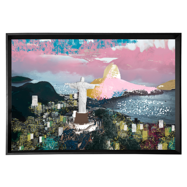 Quadro Decorativo com Vidro Cristo 90x60cm