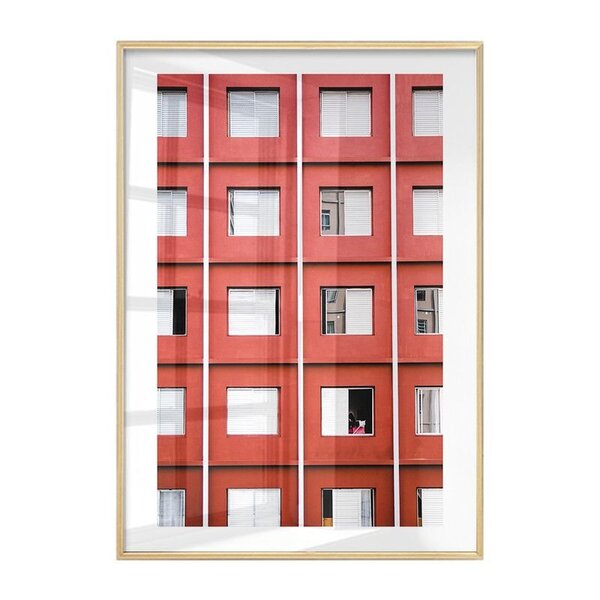 Quadro Decorativo Com Vidro Janelas Condomínio Conceito Verme