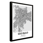Quadro Decorativo com Vidro Mapa 50x70cm