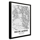 Quadro Decorativo com Vidro Mapa 50x70cm