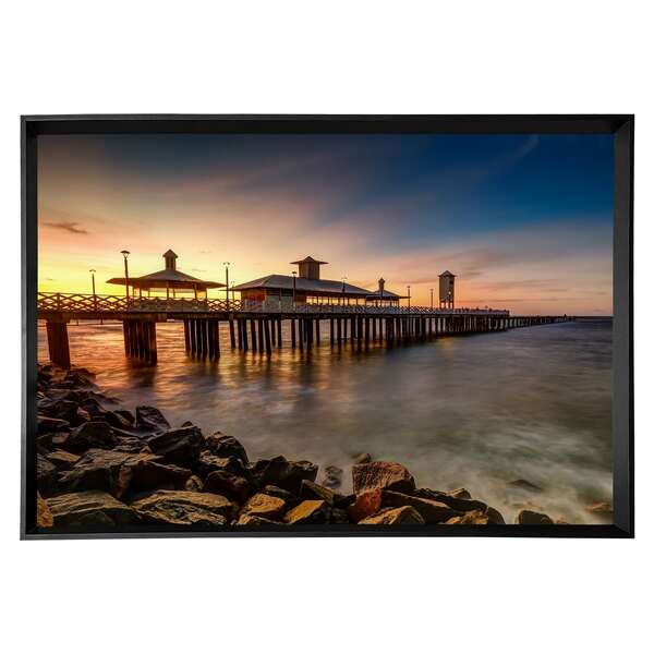 Quadro Decorativo com Vidro Praia do Cumbuco 120x80cm