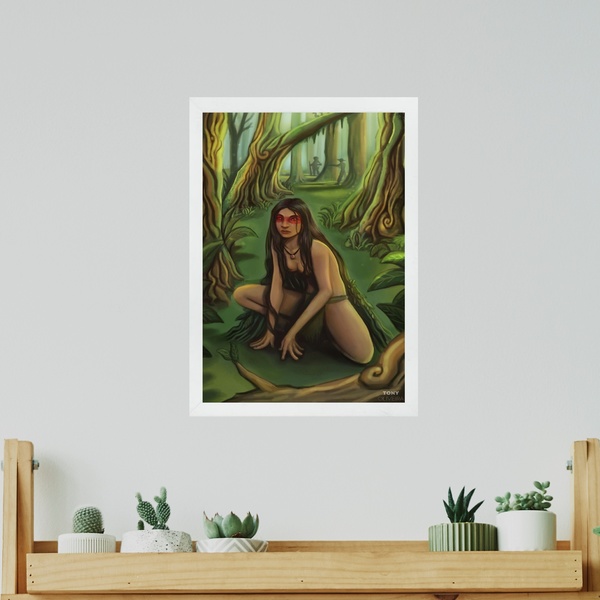 Quadro Decorativo Comadre Fulozinha 24x18cm - Com Vidro Moldu