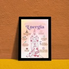 Quadro Decorativo Como Proteger A Sua energia 33x24cm Moldura