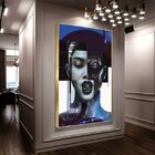 Quadro Decorativo Composição De Faces Fashion Com Moldura Dou