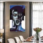 Quadro Decorativo Composição De Faces Fashion Com Moldura Dou