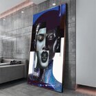 Quadro Decorativo Composição De Faces Fashion Com Moldura Mar