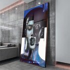 Quadro Decorativo Composição De Faces Fashion Com Moldura Mar