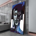 Quadro Decorativo Composição De Faces Fashion Com Moldura Mar