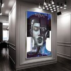 Quadro Decorativo Composição De Faces Fashion Com Moldura Pra