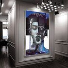 Quadro Decorativo Composição De Faces Fashion Com Moldura Pra