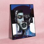 Quadro Decorativo Composição De Faces Fashion Com Moldura Pre