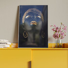 Quadro Decorativo Conceito African Beauty Com Moldura E Vidro