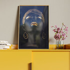 Quadro Decorativo Conceito African Beauty Com Moldura E Vidro