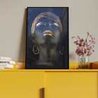 Quadro Decorativo Conceito African Beauty Com Moldura E Vidro