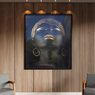 Quadro Decorativo Conceito African Beauty Com Moldura E Vidro