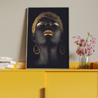 Quadro Decorativo Conceito African Beauty Com Moldura Prata -