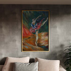 Quadro Decorativo Conceito Ballet Com Moldura Dourada - 100x7