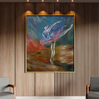 Quadro Decorativo Conceito Ballet Com Moldura E Vidro Dourada