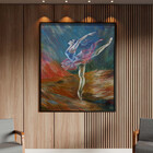 Quadro Decorativo Conceito Ballet Com Moldura E Vidro Preto -