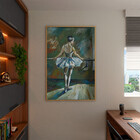 Quadro Decorativo Conceito Ballet Dancer Com Moldura Dourada