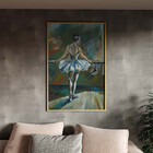 Quadro Decorativo Conceito Ballet Dancer Com Moldura Dourada