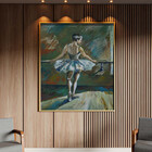 Quadro Decorativo Conceito Ballet Dancer Com Moldura Dourada