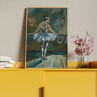 Quadro Decorativo Conceito Ballet Dancer Com Moldura Dourada