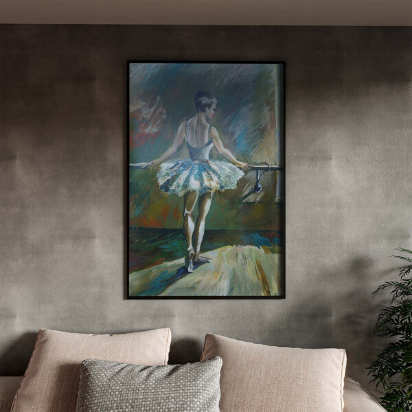 Quadro Decorativo Conceito Ballet Dancer Com Moldura E Vidro
