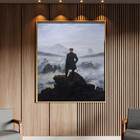 Quadro Decorativo Conceito Caminhante Sobre O Mar De Névoa -