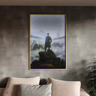 Quadro Decorativo Conceito Caminhante Sobre O Mar De Névoa -
