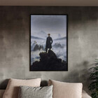 Quadro Decorativo Conceito Caminhante Sobre O Mar De Névoa -