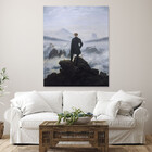 Quadro Decorativo Conceito Caminhante Sobre O Mar De Névoa -